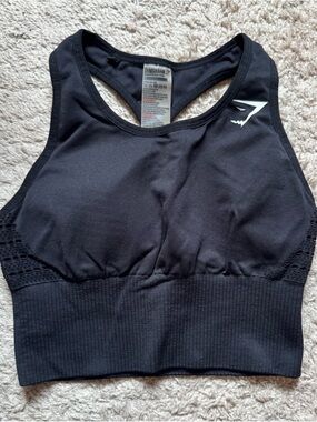 Gymshark Black Seamless Racerback Sports Bra